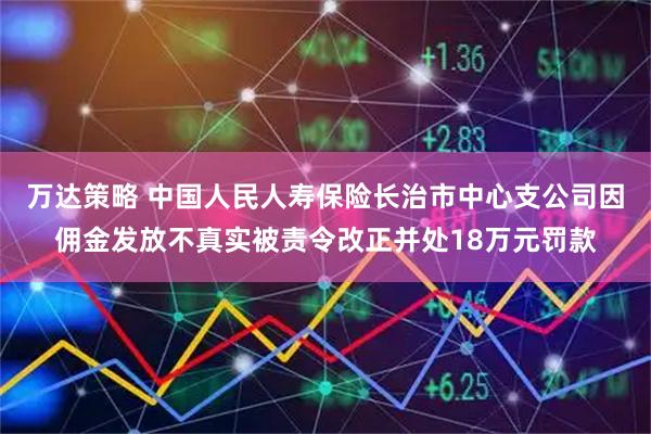 万达策略 中国人民人寿保险长治市中心支公司因佣金发放不真实被责令改正并处18万元罚款